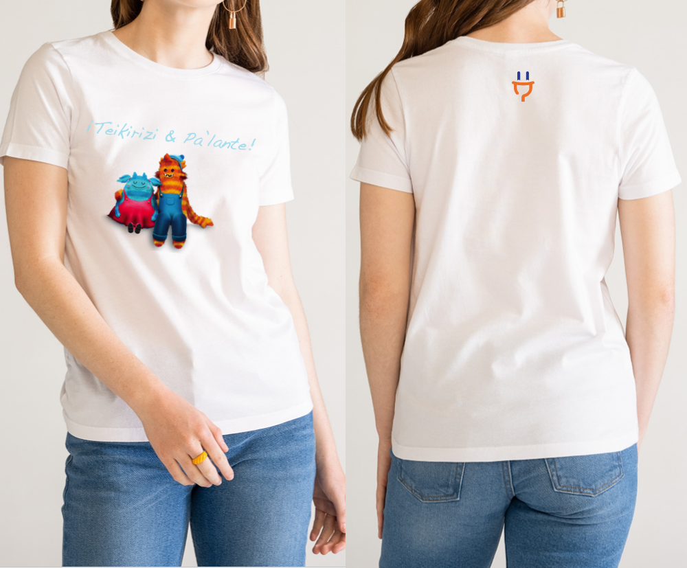 Teikirizi & Pa´lante Muñequitos T-Shirt Regular Basic Mujer