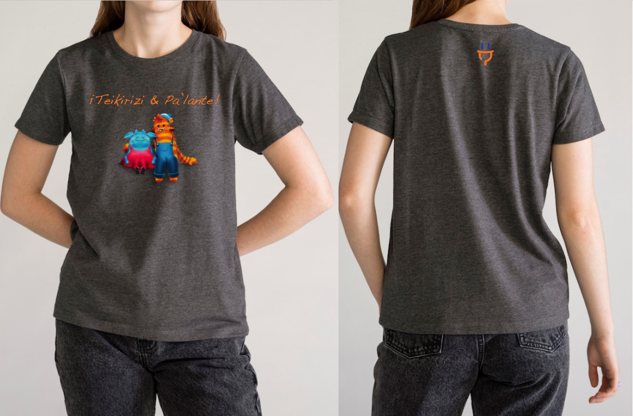 Teikirizi & Pa´lante Muñequitos T-Shirt Regular Basic Mujer
