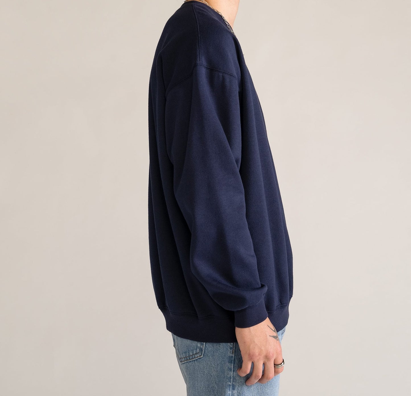 Plasma Premium Crew Neck, Azul Obscuro