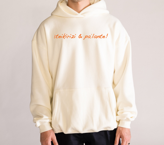 Teikirizi & Pa´lante Basic Hoodie Premium, Crema