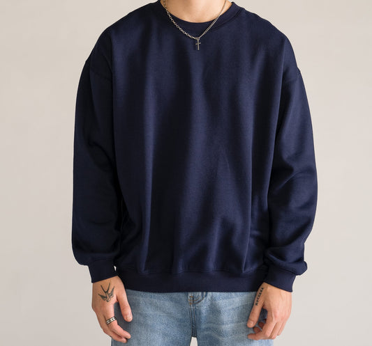 Plasma Premium Crew Neck, Azul Obscuro