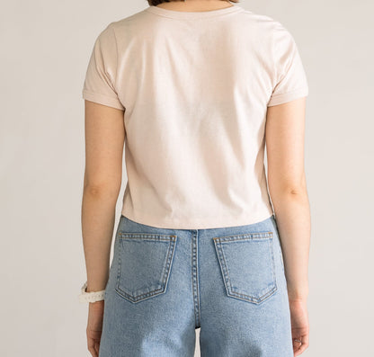 Plasma Basic Crop-Top, Rosado Pastel