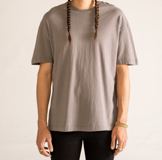 Playera Plasma Heavy Oversize, Gris Claro