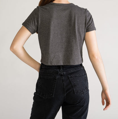 Plasma Basic Crop-Top, Gris Obscuro