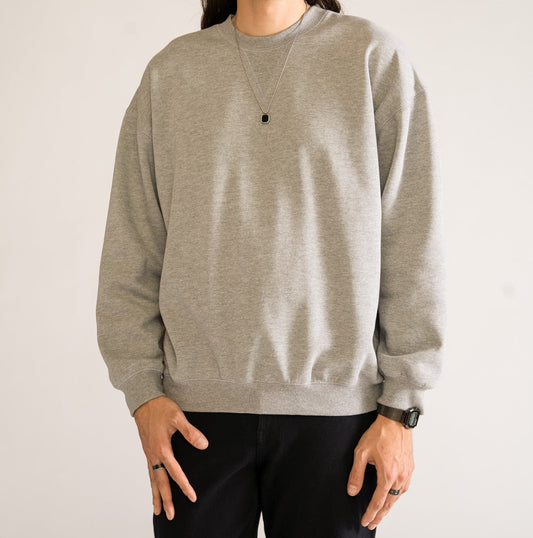 Plasma Premium Crew Neck, Gris Claro